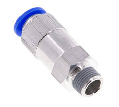Clapet anti-retour Push-In 12mm & R3/8'' mâle aluminium 0.2-10bar (3-145psi) Filetage de tuyau
