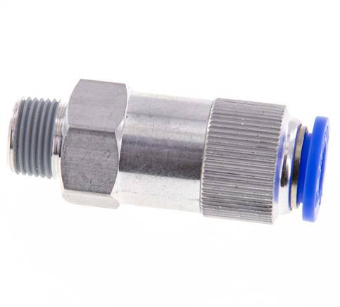 Clapet anti-retour Push-In 12mm & R3/8'' mâle aluminium 0.2-10bar (3-145psi) Filetage de tuyau