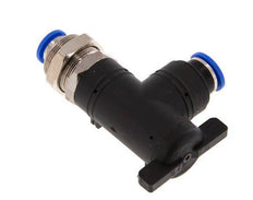 Robinet à boisseau sphérique coudé à 2 voies 10 mm Bulkhead en plastique/laiton