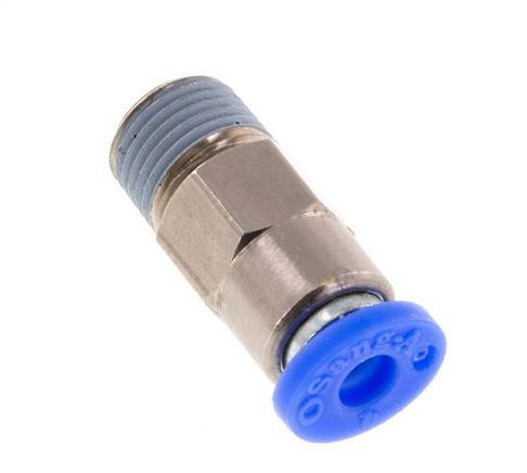Clapet anti-retour à poussoir 4mm et R1/8'' mâle en laiton/PBT 0,2-10bar (3-145psi) - tuyau flexible