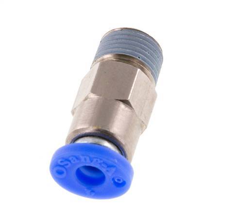 Clapet anti-retour à poussoir 4mm et R1/8'' mâle en laiton/PBT 0,2-10bar (3-145psi) - tuyau flexible