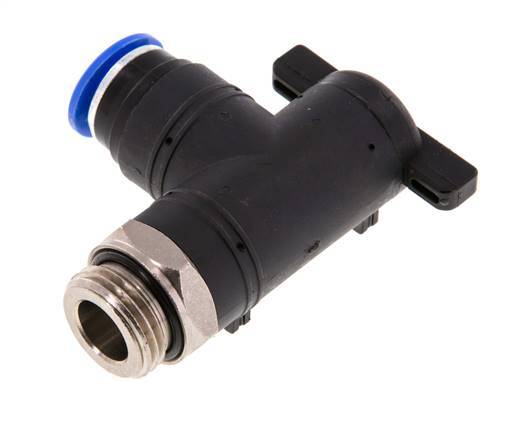 Vanne à bille coudée à 2 voies 12 mm - G1/2'' plastique/laiton