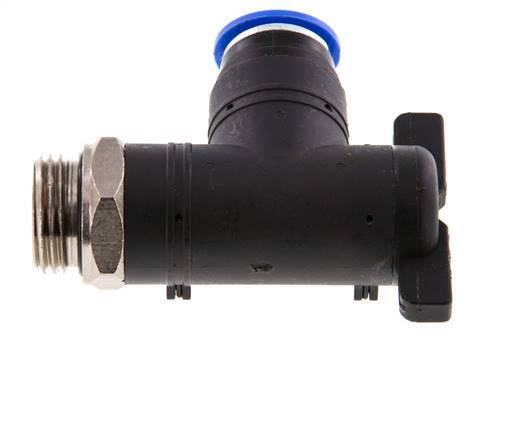 Vanne à bille coudée à 2 voies 12 mm - G1/2'' plastique/laiton