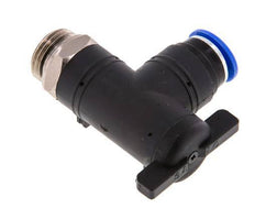 Vanne à bille coudée à 2 voies 12 mm - G1/2'' plastique/laiton