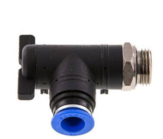 Vanne à bille coudée à 2 voies 12 mm - G1/2'' plastique/laiton