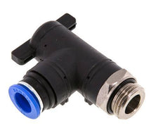 Vanne à bille coudée à 2 voies 12 mm - G1/2'' plastique/laiton