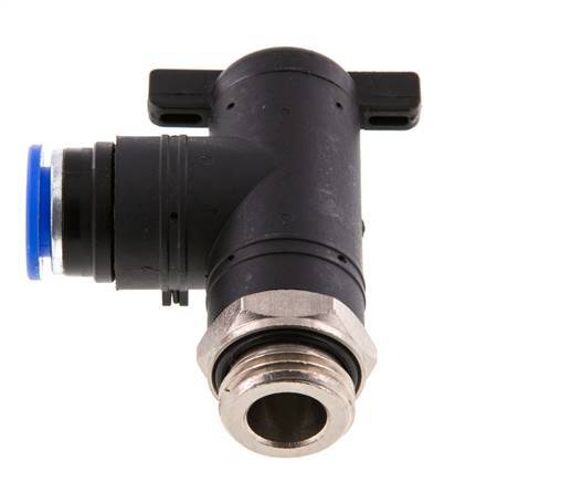 Vanne à bille coudée à 2 voies 12 mm - G1/2'' plastique/laiton