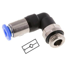 Push-In Fitting 12mm & G3/8'' Male Auto Shut-Off Elbow Brass/PBT 0-10bar (0-145psi)