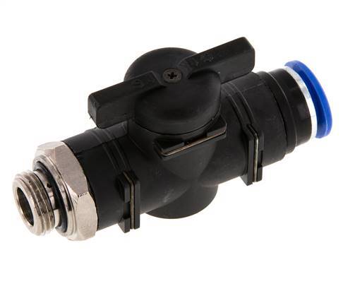 Vanne à boule droite à 2 voies 12 mm - G3/8'' plastique/laiton
