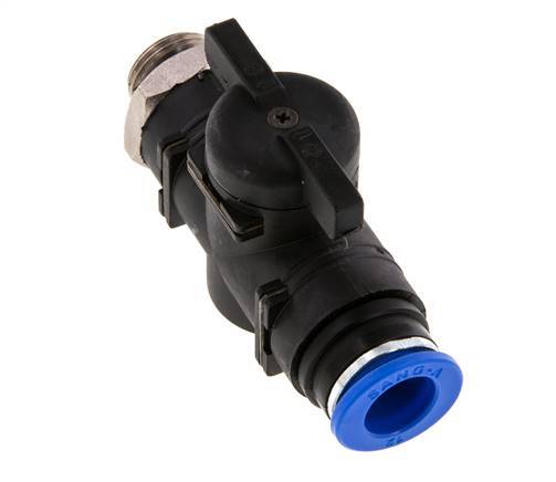 Vanne à boule droite à 2 voies 12 mm - G3/8'' plastique/laiton