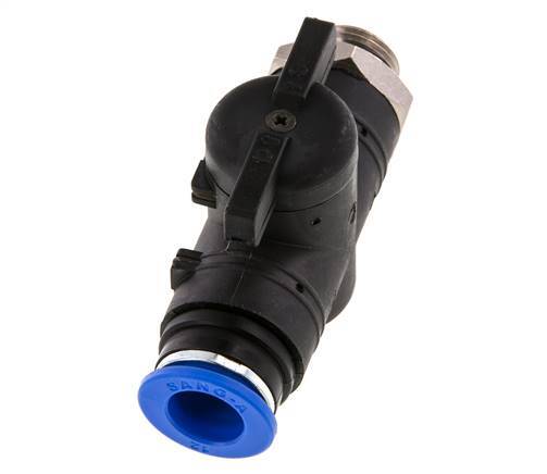 Vanne à boule droite à 2 voies 12 mm - G3/8'' plastique/laiton
