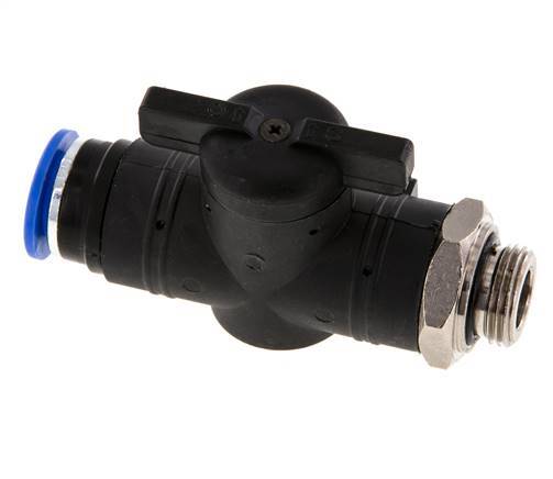 Vanne à boule droite à 2 voies 12 mm - G3/8'' plastique/laiton