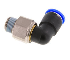 Coude 12mm & R3/8'' Joint pivotant Filets mâles à enfoncer Laiton nickele/PBT NBR Rotatif