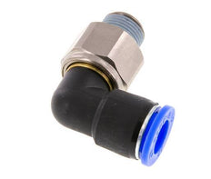 Coude 12mm & R3/8'' Joint pivotant Filets mâles à enfoncer Laiton nickele/PBT NBR Rotatif