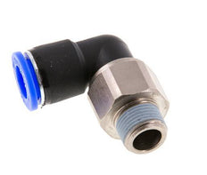 Coude 12mm & R3/8'' Joint pivotant Filets mâles à enfoncer Laiton nickele/PBT NBR Rotatif