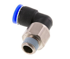 Coude 12mm & R3/8'' Joint pivotant Filets mâles à enfoncer Laiton nickele/PBT NBR Rotatif