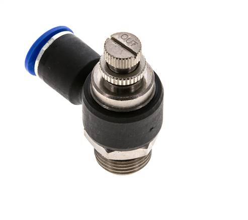 Coude de sortie de compteur pour silencieux Flow Control 12 mm - G1/2'' laiton/PA 66