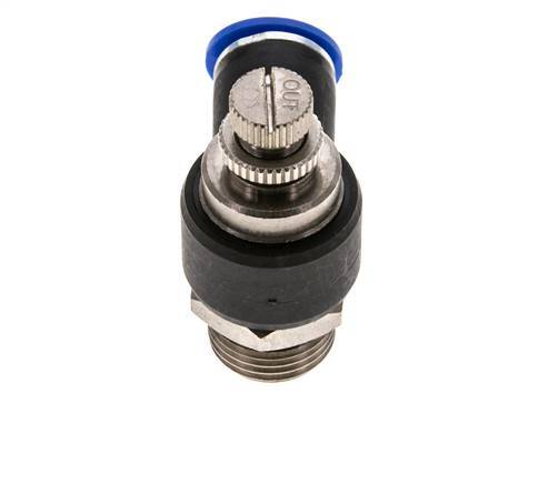 Coude de sortie de compteur pour silencieux Flow Control 12 mm - G1/2'' laiton/PA 66