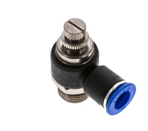 Coude de sortie de compteur pour silencieux Flow Control 12 mm - G1/2'' laiton/PA 66