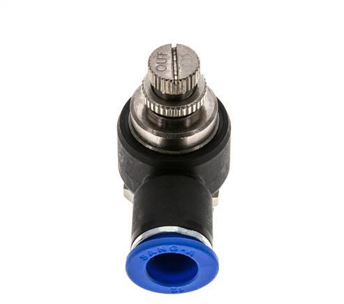 Coude de sortie de compteur pour silencieux Flow Control 12 mm - G1/2'' laiton/PA 66