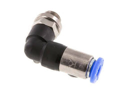 Raccord à Enfoncer 6mm & G1/8'' Mâle Coude Autobloquant en Laiton/PBT 0-10bar (0-145psi) [2 pièces].