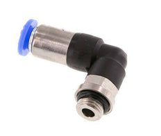 Raccord à Enfoncer 6mm & G1/8'' Mâle Coude Autobloquant en Laiton/PBT 0-10bar (0-145psi) [2 pièces].