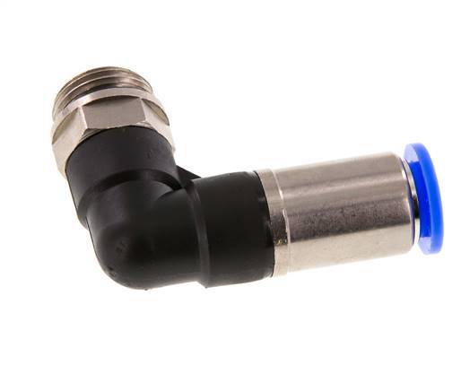 Push-In Fitting 12mm & G1/2'' Male Auto Shut-Off Elbow Brass/PBT 0-10bar (0-145psi)