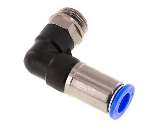 Push-In Fitting 12mm & G1/2'' Male Auto Shut-Off Elbow Brass/PBT 0-10bar (0-145psi)