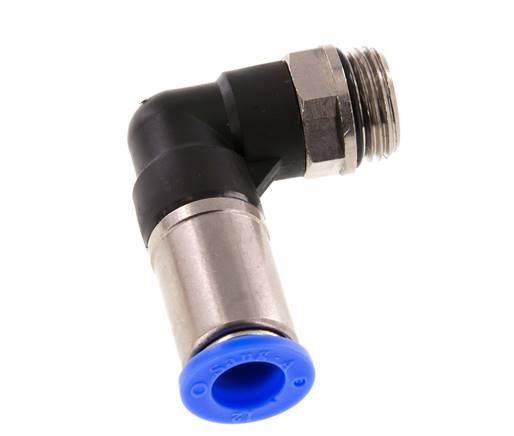 Push-In Fitting 12mm & G1/2'' Male Auto Shut-Off Elbow Brass/PBT 0-10bar (0-145psi)