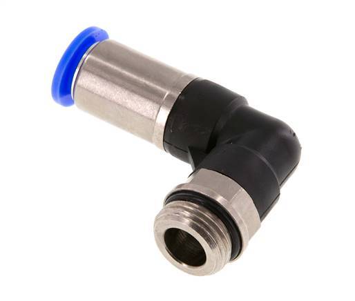 Push-In Fitting 12mm & G1/2'' Male Auto Shut-Off Elbow Brass/PBT 0-10bar (0-145psi)