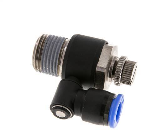Flow Control Silencer Meter-Out Rotatable 10 mm - R1/2'' Brass/PA 66