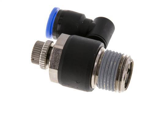 Silencieux de contrôle d'écoulement Sortie de compteur rotative 10 mm - R1/2'' Laiton/PA 66