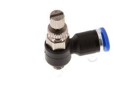 Flow Control Silencer Meter-Out Elbow 4 mm - M5 Brass/PA 66