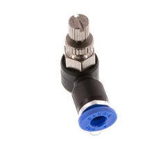 Coude de sortie de compteur du silencieux Flow Control 4 mm - M5 Laiton/PA 66