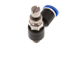 Coude de sortie de compteur du silencieux Flow Control 4 mm - M5 Laiton/PA 66