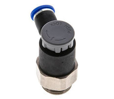 Vanne de régulation de débit Coude de sortie de compteur 6 mm - G3/8'' Laiton/ Contre-écrou PA 66