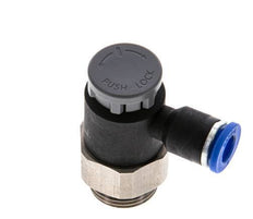 Vanne de régulation de débit Coude de sortie de compteur 6 mm - G3/8'' Laiton/ Contre-écrou PA 66