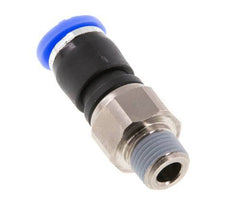 Raccords tournants 6mm & R1/8'' Filets mâles à emmancher Laiton nickelé/PBT NBR Rotatif