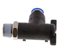 Robinet à bille coudé à 2 voies 10 mm - R1/2'' Plastique/laiton