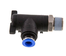 Robinet à bille coudé à 2 voies 10 mm - R1/2'' Plastique/laiton