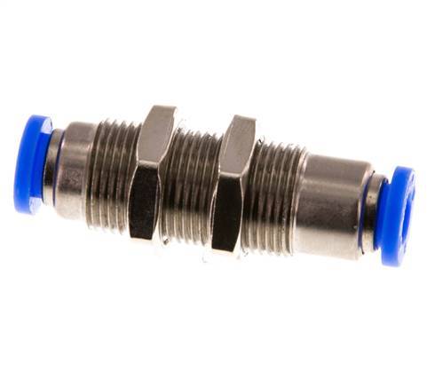 Raccord à Enfoncer 6mm Autobloquant en Laiton/PBT Cloison PBT 0-10bar (0-145psi)