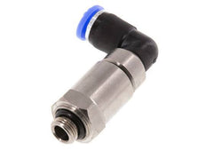 Coude 6mm & G1/8'' Joint rapide pivotant Filetages mâle Push-In Laiton nickele/PBT NBR Rotatif