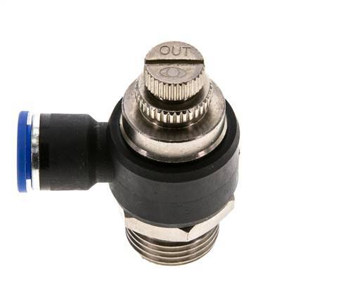 Flow Control Silencer Meter-Out Elbow 10 mm - G1/2'' Brass/PA 66