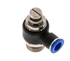 Coude de sortie du compteur du silencieux Flow Control 10 mm - G1/2'' Brass/PA 66