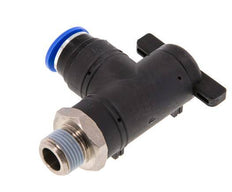 Robinet à bille coudé à 2 voies 12 mm - R3/8'' Plastique/laiton