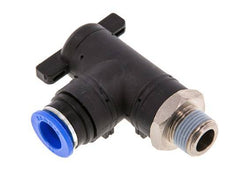 Robinet à bille coudé à 2 voies 12 mm - R3/8'' Plastique/laiton