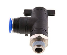 Robinet à bille coudé à 2 voies 12 mm - R3/8'' Plastique/laiton