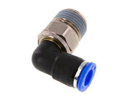 Coude 10mm & R1/2'' Joint pivotant Filets mâles à enfoncer Laiton nickele/PBT NBR Rotatif