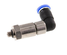 4mm & M5 Elbow Quick Swivel Joint Push-In-Male Threads Nickel-Plated Brass/PBT NBR Rotatable