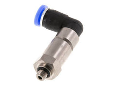 Coude 4mm & M5 Joint rapide pivotant Filets mâles à enfoncer Laiton nickele/PBT NBR Rotatif